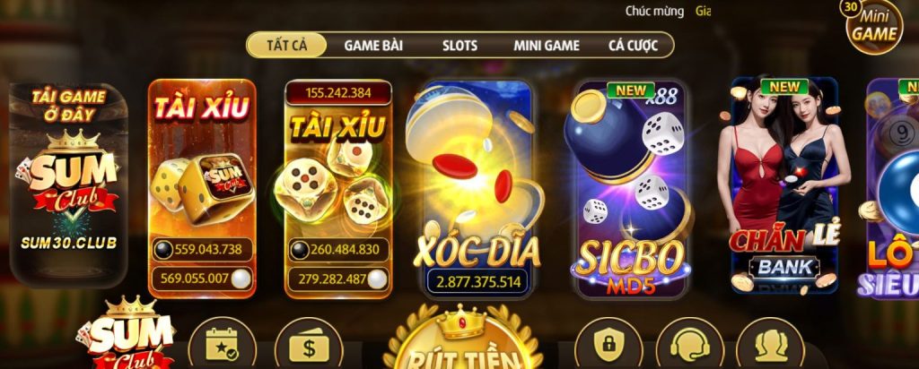 Đa dạng game bài